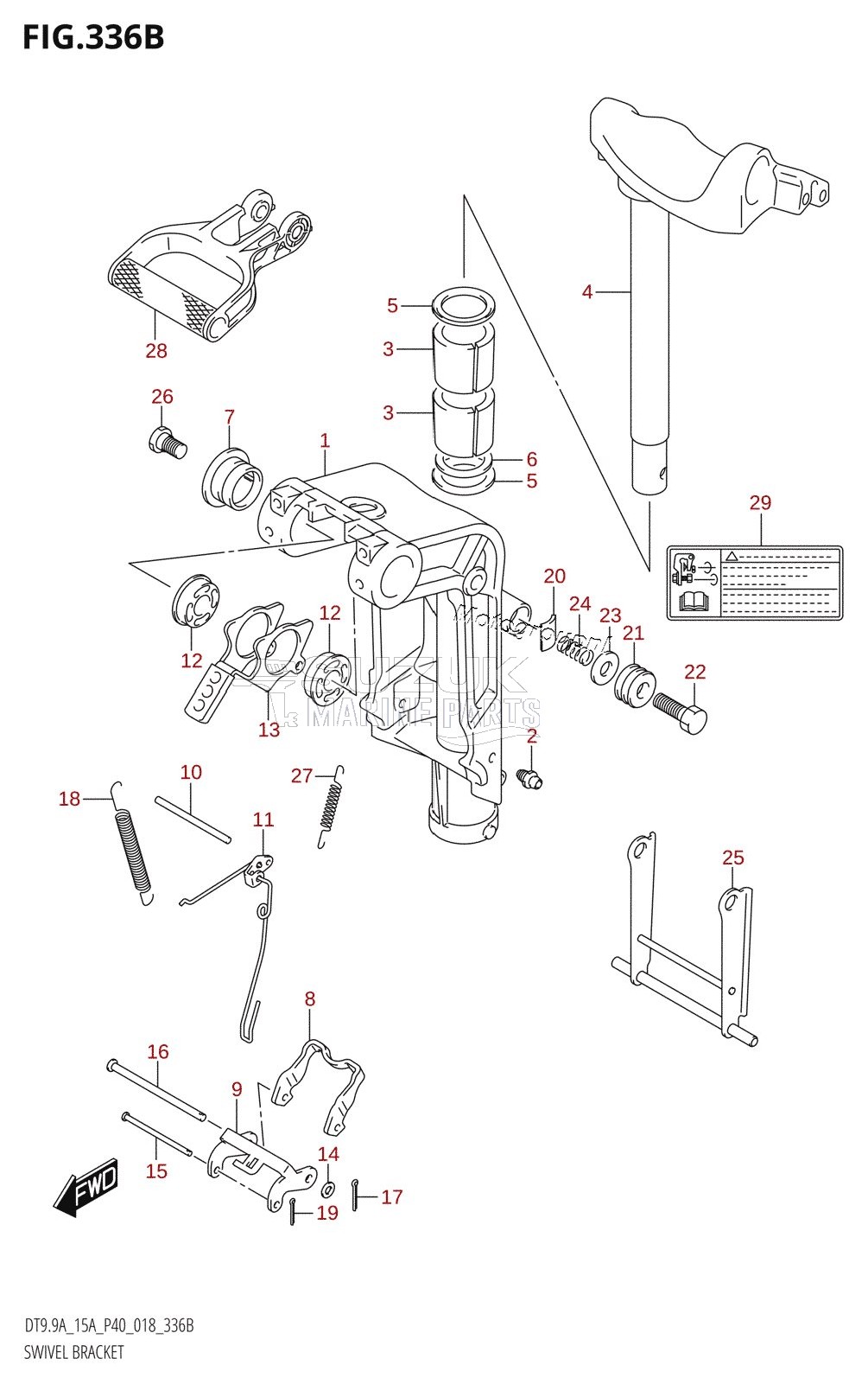 SWIVEL BRACKET (DT9.9A:P40,DT15A:P40)