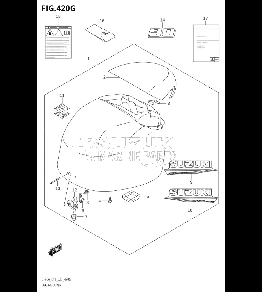 ENGINE COVER ((DF90A,DF90ATH):(021,022,023))