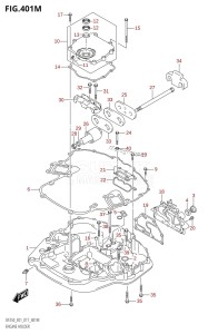 DF225T From 22503F-710001 (E01 E40)  2017 drawing ENGINE HOLDER (DF250Z:E40)