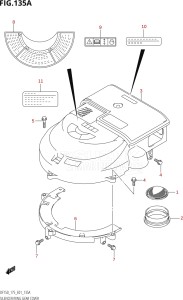 15002Z-110001 (2011) 150hp E01-Gen. Export 1 (DF150Z) DF150Z drawing SILENCER / RING GEAR COVER