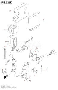 05003F-340001 (2023) 50hp E01-Gen. Export 1 (DF50AT  DF50ATH) DF50A drawing PTT SWITCH / ENGINE CONTROL UNIT (SEE NOTE)