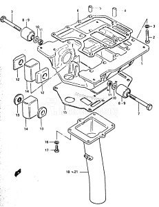 DT50M From 5002-100001 ()  1988 drawing ENGINE HOLDER