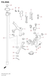 08001F-980001 (2009) 80hp E01 E40-Gen. Export 1 - Costa Rica (DF80ATK10  DF80ATK9  DF80AWTK10) DF80A drawing CLUTCH SHAFT