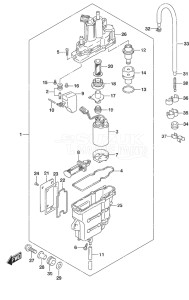 Outboard DF 40A drawing Fuel Vapor Separator