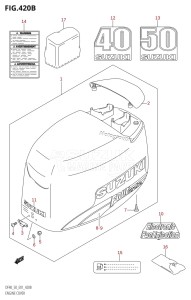 DF50 From 05001F-780001 (E01 E40)  2007 drawing ENGINE COVER (K3,K4,K5,K6,K7,K8,K9)