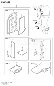 DF115T From 11502F-210001 (E01 E40)  2012 drawing OPT:GASKET SET (DF100T:E01)