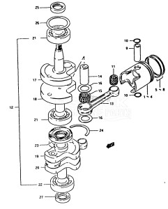 DT25 From 2502-200000 ()  1982 drawing CRANKSHAFT