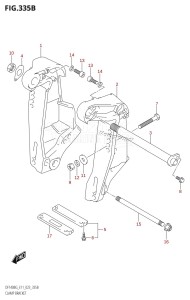 DF140BZG From 14004Z-240001 (E11 E40)  2022 drawing CLAMP BRACKET (DF140BG,DF140BZG)