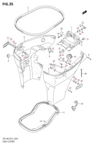 DF140 From 14001F-510001 (E01 E40)  2005 drawing SIDE COVER