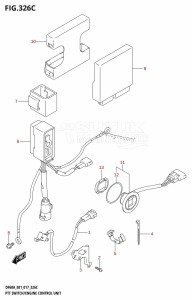 DF50A From 05003F-710001 (E01)  2017 drawing PTT SWITCH /​ ENGINE CONTROL UNIT (DF40ATH:E01)