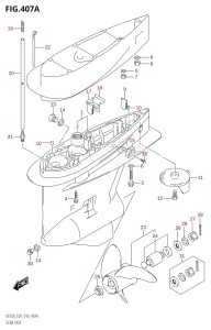 DF250Z From 25003Z-610001 (E40)  2016 drawing GEAR CASE (DF200T:E01)