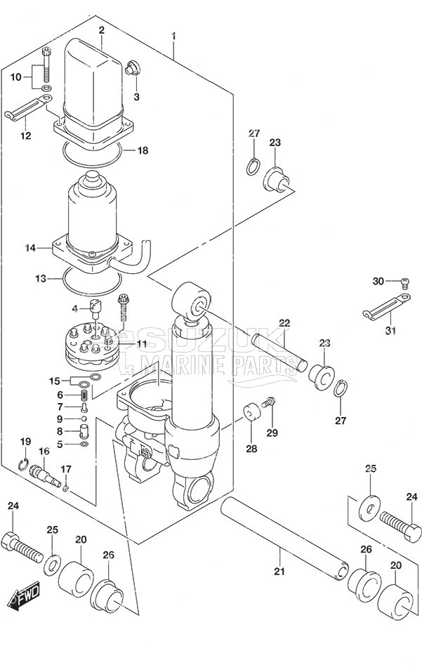 Tilt Cylinder w/Power Tilt