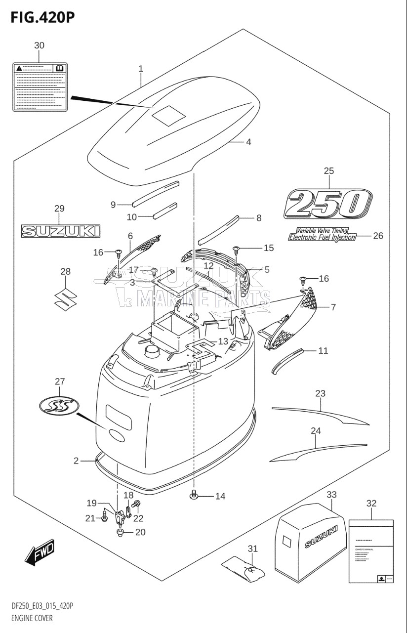 ENGINE COVER (DF250ST:E03)