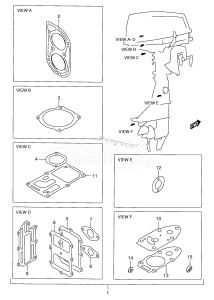 DT8S From 0801-030001 ()  2000 drawing OPTIONAL : GASKET SET (DT6 /​ DT8) (DT5 MODEL:95~99)