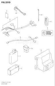 11503Z-710001 (2017) 115hp E11 E40-Gen. Export 1-and 2 (DF115AZ) DF115AZ drawing KEY LESS START (DF115AST:E03)