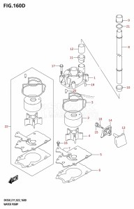 DF200Z From 20002Z-040001 (E01 E40)  2020 drawing WATER PUMP (E03:DF250ST:023)