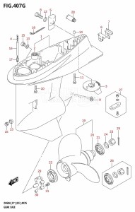 DF60A From 06002F-240001 (E01 E40 E11)  2022 drawing GEAR CASE (DF40ASVT:E34)