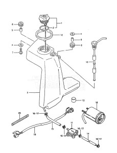 Outboard DT 85 drawing Oil Tank (1988 to 1994)