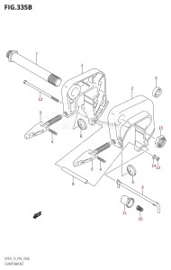 DF9.9 From 00993F-210001 (P03)  2012 drawing CLAMP BRACKET (DF9.9:(K5,K6,K7,K8,K9),DF9.9R:(K5,K6,K7,K8,K9),DF15:(K5,K6,K7,K8,K9,K10,011))