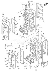 Outboard DF 250 drawing Cylinder Head DF 250S