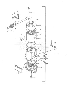 Outboard DT 40 drawing Power Unit (DT40TC 1986 to 1989)