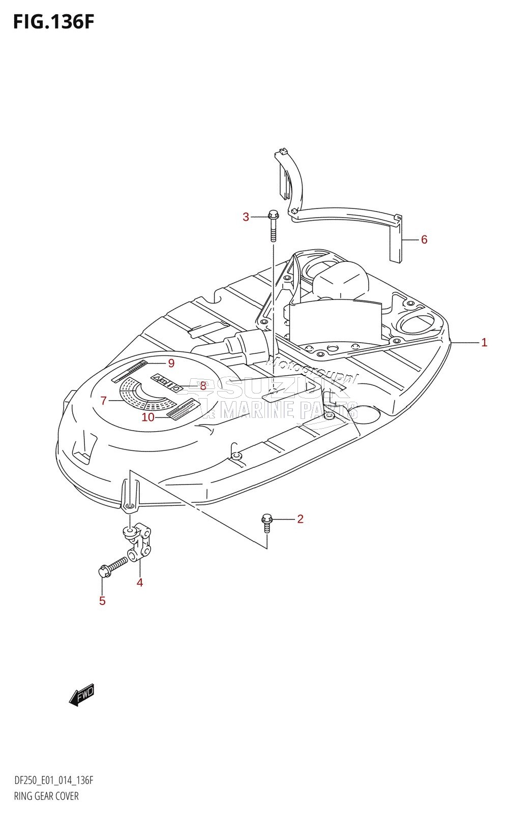 RING GEAR COVER (DF225T:E40)