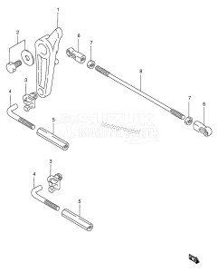 DT115 From 11502-581001 ()  1995 drawing THROTTLE LINK