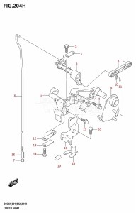 DF50A From 05003F-210001 (E01)  2012 drawing CLUTCH SHAFT (DF60AQH:E01)