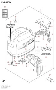 DF175Z From 17502Z-110001 (E01)  2011 drawing ENGINE COVER ((DF175T,DF175Z):(K10,011))