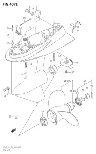11502F-210001 (2012) 115hp E01 E40-Gen. Export 1 - Costa Rica (DF115T) DF115T drawing GEAR CASE (DF115Z:E01)