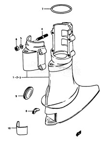 DT7.5 From F-10001 ()  1985 drawing DRIVERSHAFT HOUSING