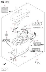 DF225Z From 22503Z-310001 (E03)  2013 drawing ENGINE COVER (DF225T:E03)