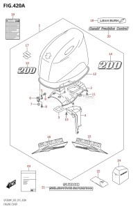 DF200AP From 20003P-510001 (E03)  2015 drawing ENGINE COVER