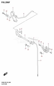 DF15A From 01504F-610001 (P03)  2016 drawing CLUTCH ROD (DF15ATH:P03)