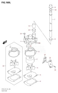 DF225Z From 22503Z-610001 (E01 E40)  2016 drawing WATER PUMP (DF250Z:E01)