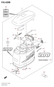 DF250Z From 25003Z-210001 (E03)  2012 drawing ENGINE COVER (DF200Z:E03)