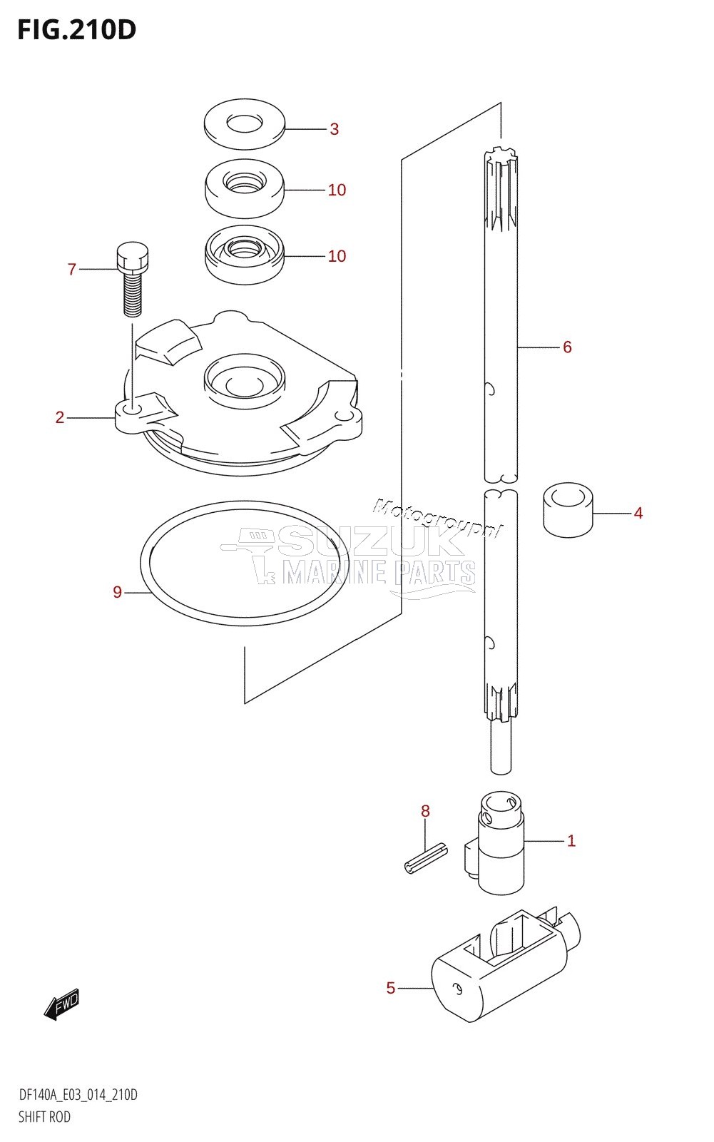 SHIFT ROD (DF140AT:E03)