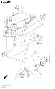 DF115A From 11503F-510001 (E03)  2015 drawing GEAR CASE (DF140AT:E03)