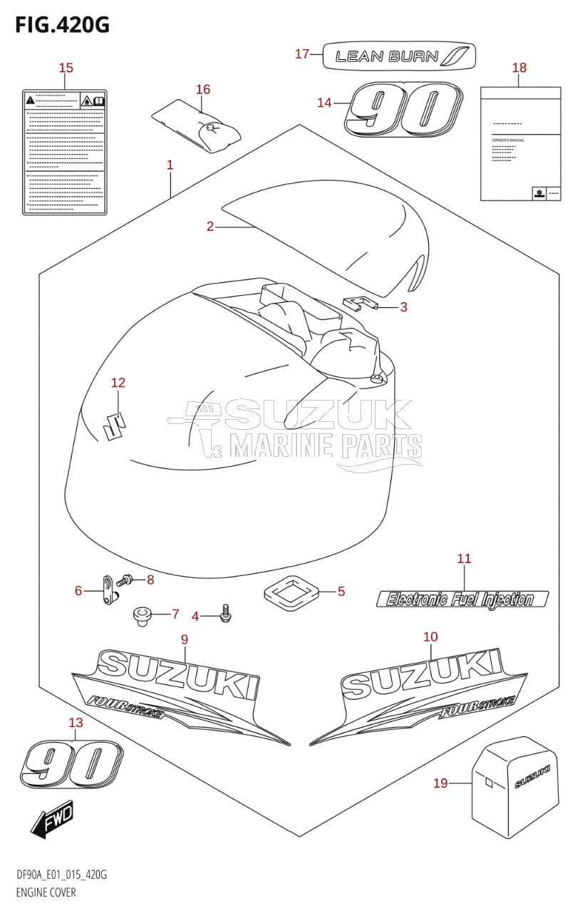 ENGINE COVER (DF90A:E01)