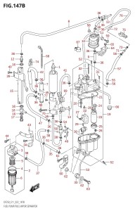 DF250ST From 25004F-340001 (E03)  2023 drawing FUEL PUMP /​ FUEL VAPOR SEPARATOR (E03:(DF225T,DF225Z,DF250T,DF250Z):(020,021))