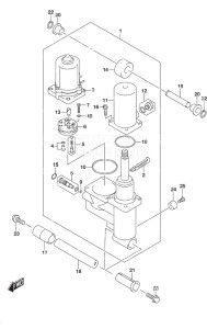 Outboard DF 60A drawing Trim Cylinder High Thrust