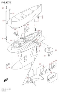 DF250 From 25003F-510001 (E01 E40)  2015 drawing GEAR CASE (DF225T:E01)