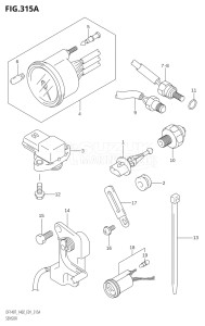 14001F-371001 (2003) 140hp E01 E40-Gen. Export 1 - Costa Rica (DF140TK3  DF140WTK3) DF140 drawing SENSOR