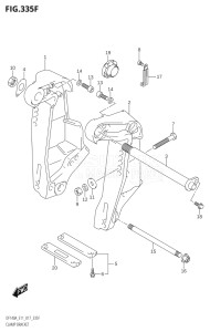 11504F-710001 (2017) 115hp E03-USA (DF115AST) DF115AST drawing CLAMP BRACKET (DF140AT:E11)