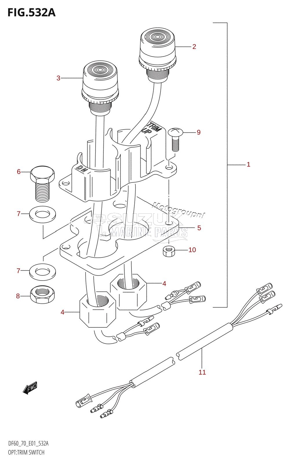 OPT:TRIM SWITCH (W,X,Y,K1,K2,K3,K4)