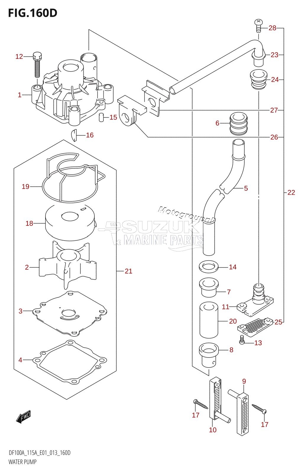 WATER PUMP (DF115AT:E40)