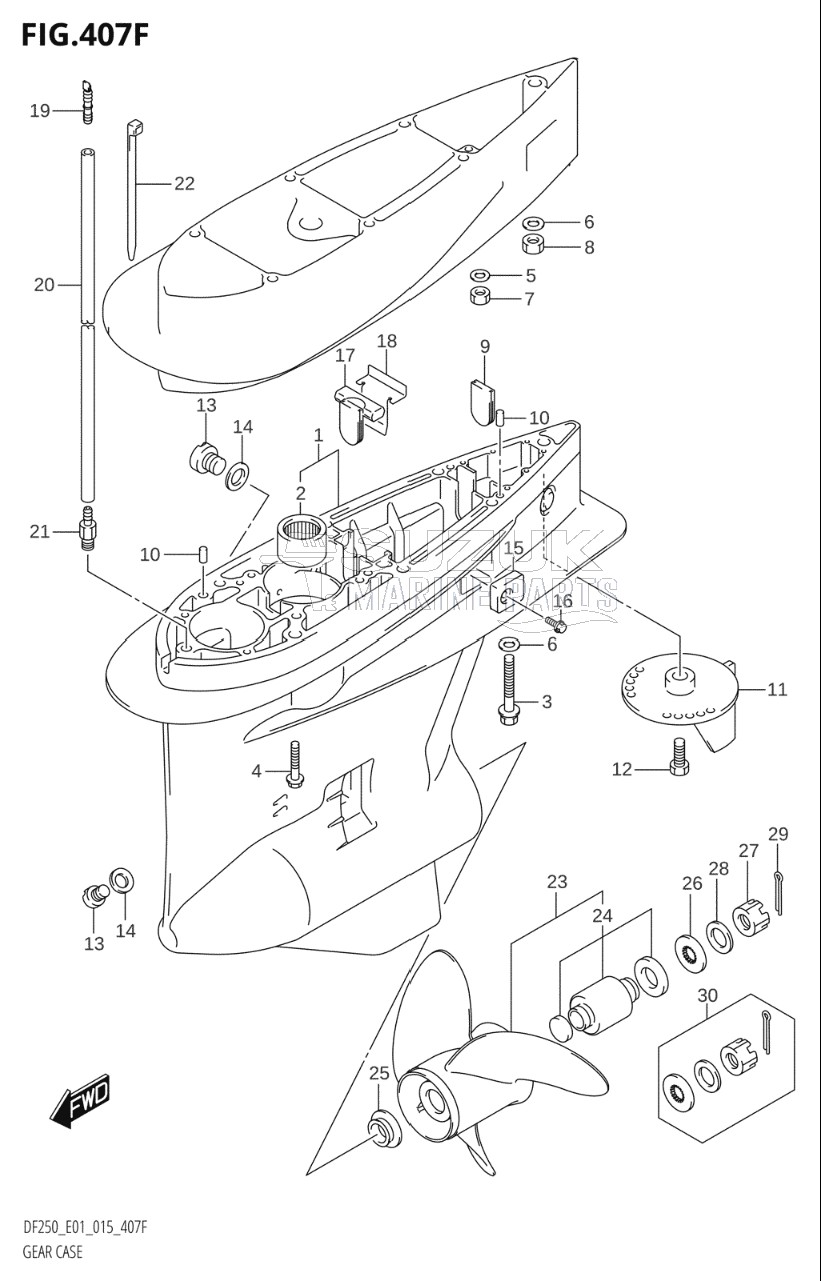 GEAR CASE (DF225T:E40)