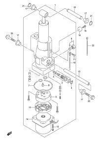 Outboard DF 9.9 drawing Trim Cylinder