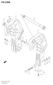 04003F-410001 (2014) 40hp E03-USA (DF40A) DF40A drawing CLAMP BRACKET (DF50A)