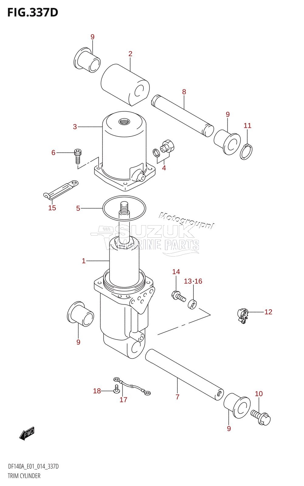 TRIM CYLINDER (DF115AT:E40)